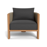 Palm Beach Teak Lounge Chair | Teak Natural, Panama Grafito, Rope Stone