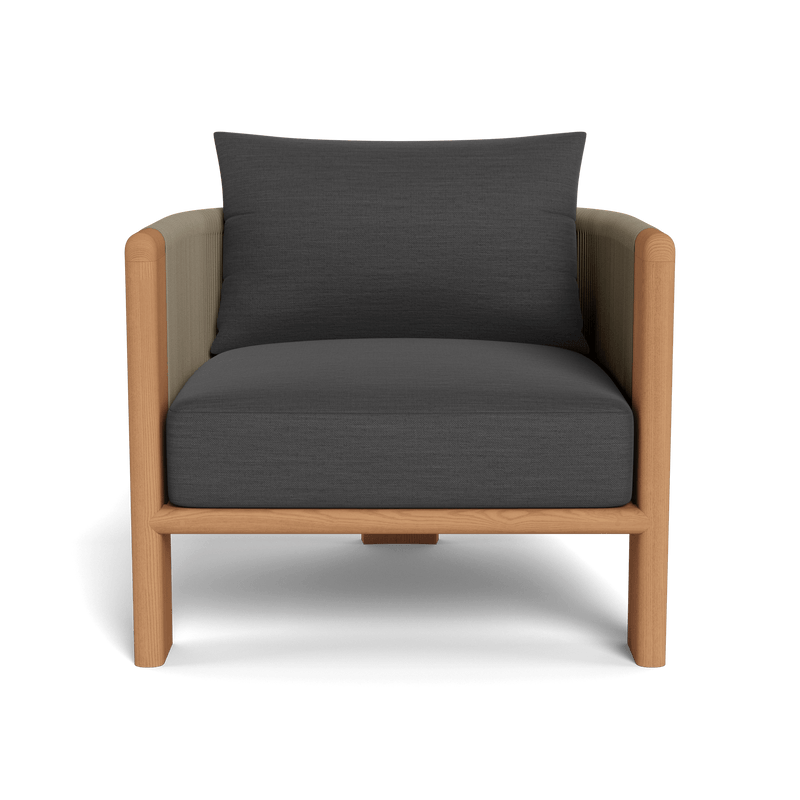 Palm Beach Teak Lounge Chair | Teak Natural, Panama Grafito, Rope Stone