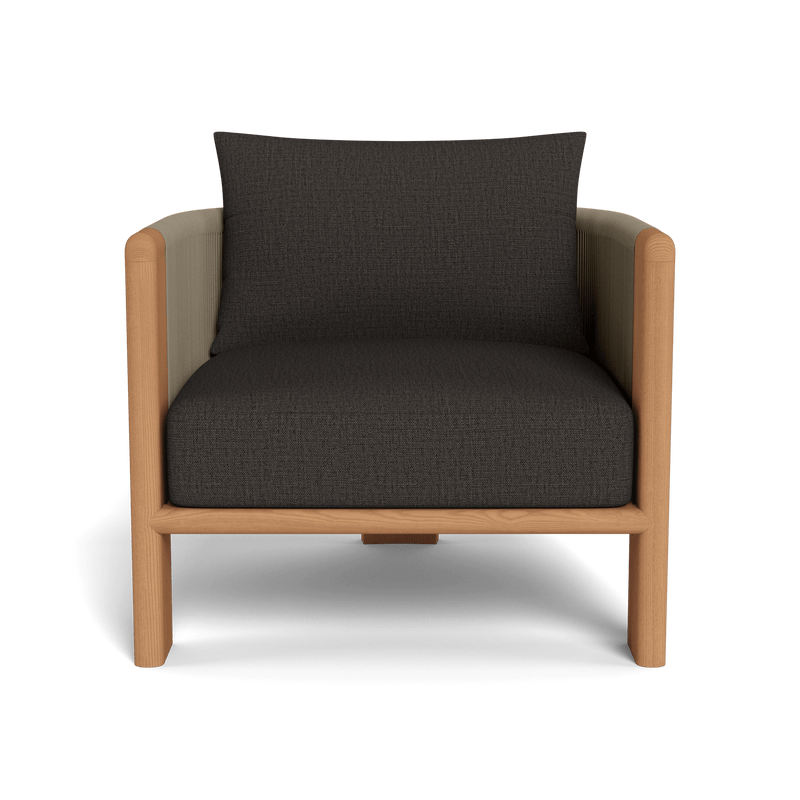 Palm Beach Teak Lounge Chair | Teak Natural, Pebble Charcoal, Rope Stone