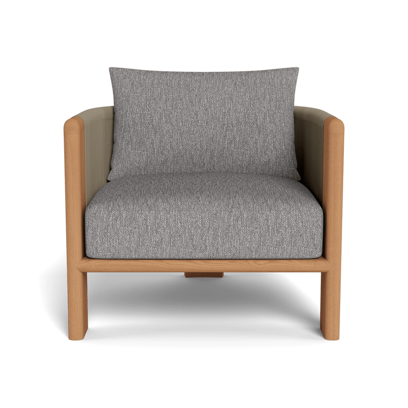 Palm Beach Teak Lounge Chair | Teak Natural, Pebble Fog, Rope Stone