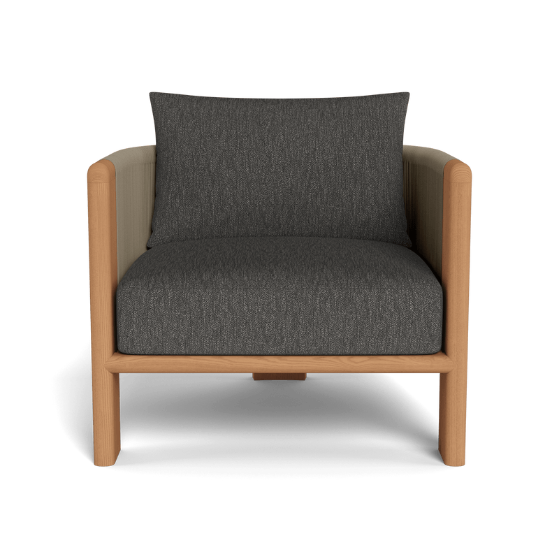 Palm Beach Teak Lounge Chair | Teak Natural, Pebble Smoke, Rope Stone