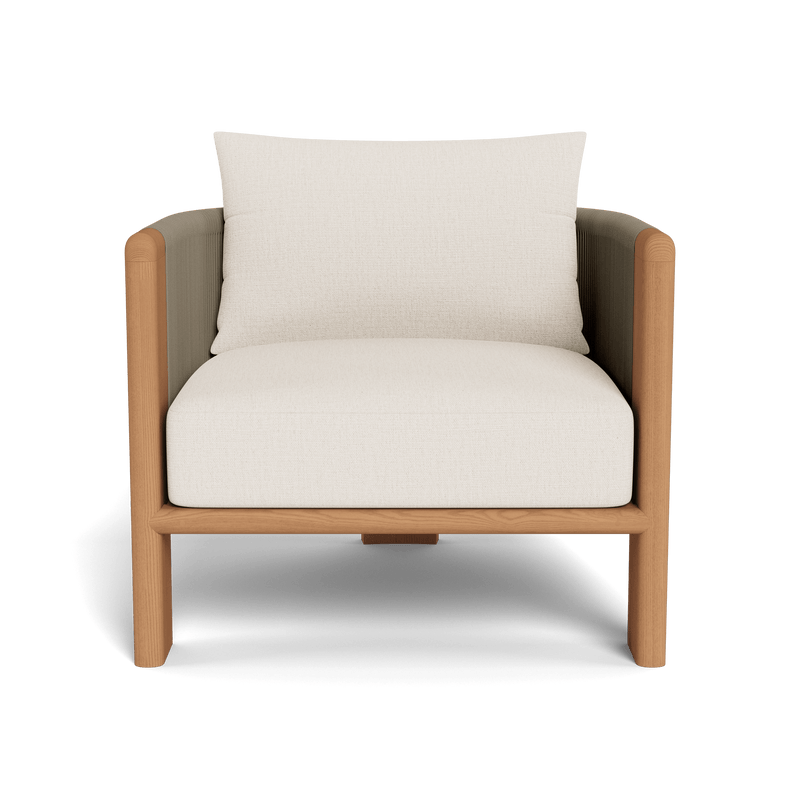 Palm Beach Teak Lounge Chair | Teak Natural, Stirling Linen, Rope Stone