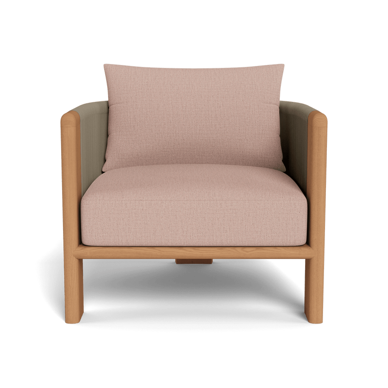 Palm Beach Teak Lounge Chair | Teak Natural, Stirling Powder, Rope Stone