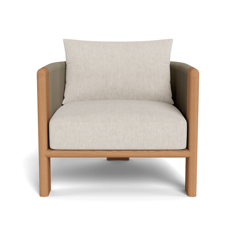 Palm Beach Teak Lounge Chair | Teak Natural, Stirling Sanddollar, Rope Stone