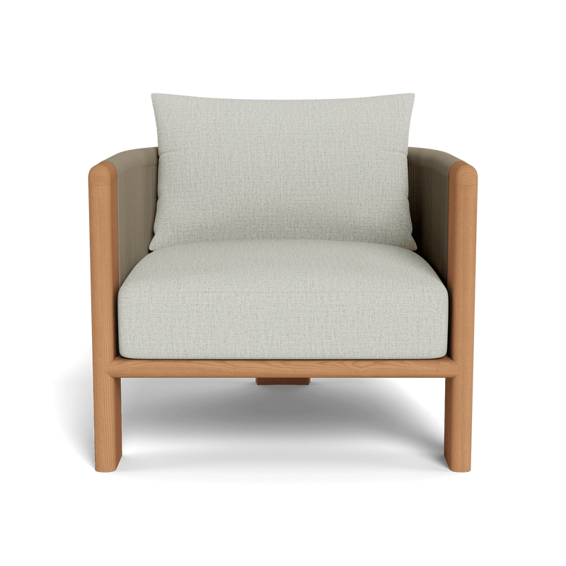 Palm Beach Teak Lounge Chair | Teak Natural, Stirling Smoke, Rope Stone