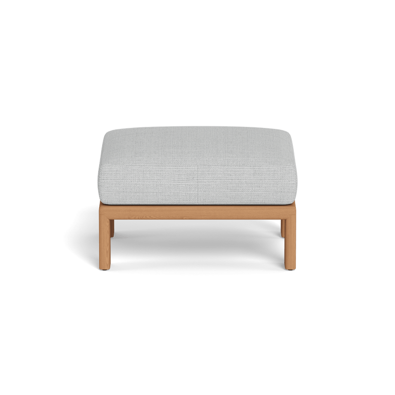 Palm Beach Teak Ottoman | Teak Natural, Monterey Silver,