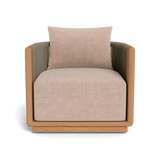 Palm Beach Teak Swivel Lounge Chair | Teak Natural, Altona Sand, Rope Stone