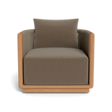 Palm Beach Teak Swivel Lounge Chair | Teak Natural, Marley Mink, Rope Stone