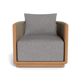 Palm Beach Teak Swivel Lounge Chair | Teak Natural, Monterey Sand, Rope Stone