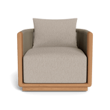 Palm Beach Teak Swivel Lounge Chair | Teak Natural, Pebble Sand, Rope Stone