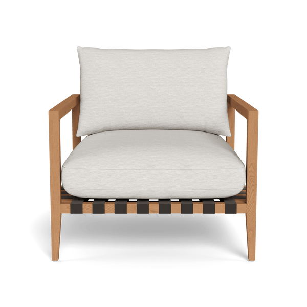 Pier Teak Lounge Chair | Teak Natural, Lisos Piedra, Strapping Taupe