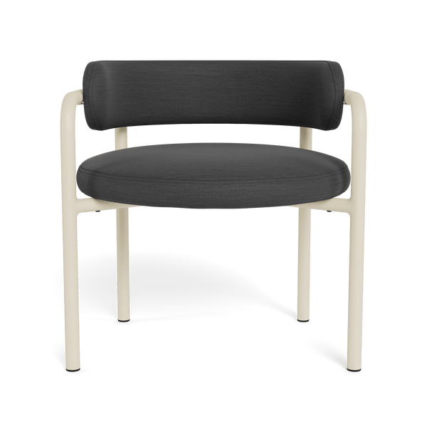 Porto Aluminum Club Chair | Aluminum Bone, Panama Grafito,