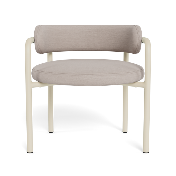 Porto Aluminum Club Chair | Aluminum Bone, Panama Marble,