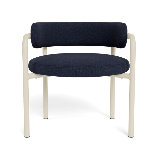 Porto Aluminum Club Chair | Aluminum Bone, Siesta Indigo,