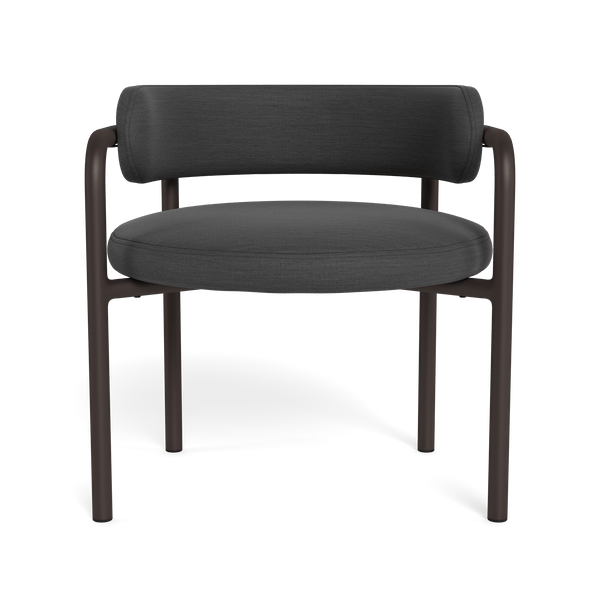 Porto Aluminum Club Chair | Aluminum Bronze, Panama Grafito,