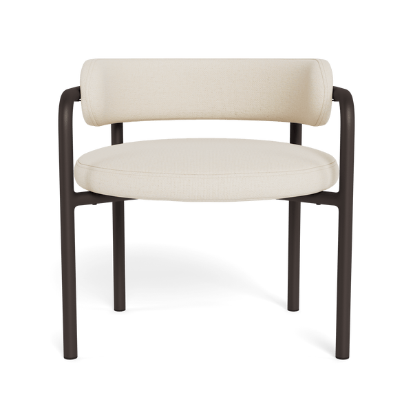 Porto Aluminum Club Chair | Aluminum Bronze, Siesta Ivory,