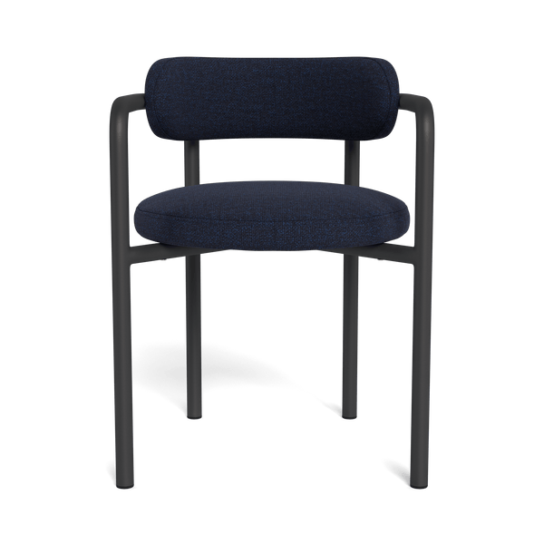 Porto Aluminum Dining Chair | Aluminum Asteroid, Siesta Indigo,