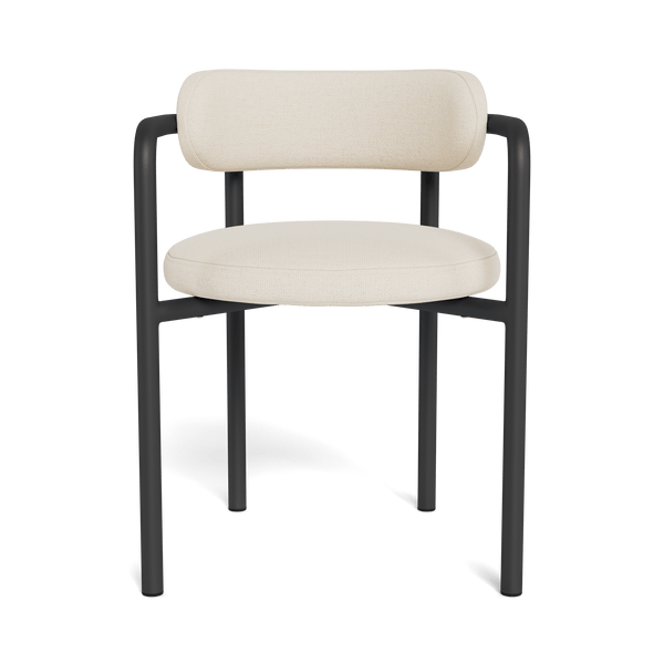 Porto Aluminum Dining Chair | Aluminum Asteroid, Siesta Ivory,