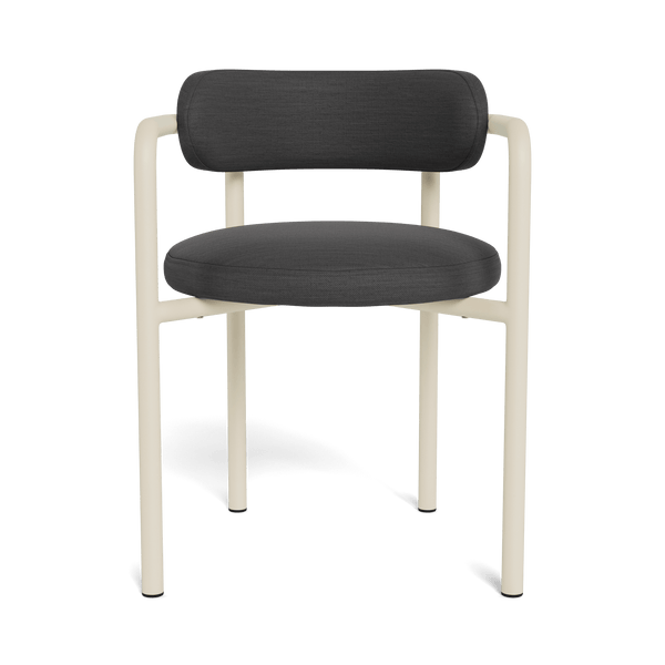 Porto Aluminum Dining Chair | Aluminum Bone, Panama Grafito,