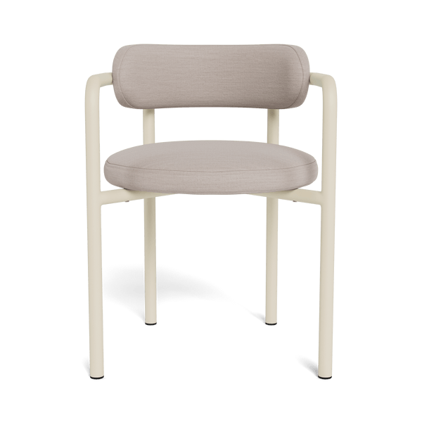 Porto Aluminum Dining Chair | Aluminum Bone, Panama Marble,