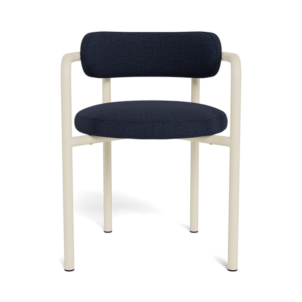 Porto Aluminum Dining Chair | Aluminum Bone, Siesta Indigo,