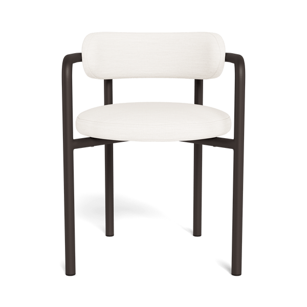 Porto Aluminum Dining Chair | Aluminum Bronze, Panama Blanco,