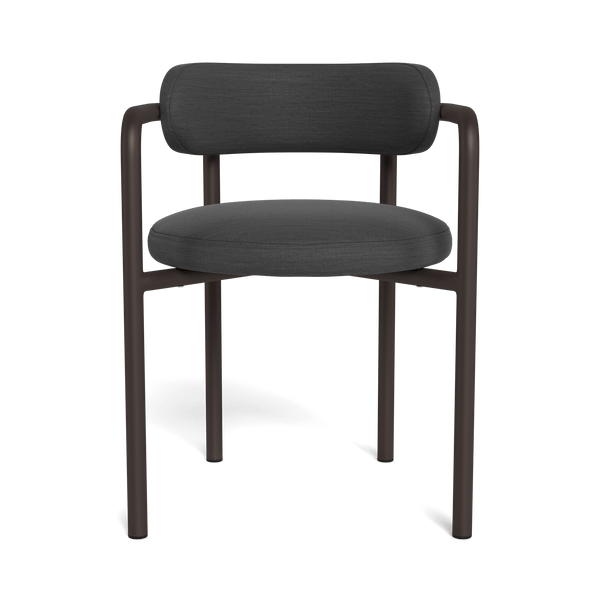 Porto Aluminum Dining Chair | Aluminum Bronze, Panama Grafito,