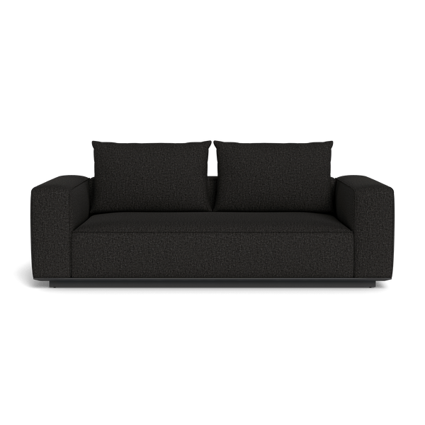 Santorini Outdoor 2 Seat Sofa | Aluminum Asteroid, Copacabana Midnight,