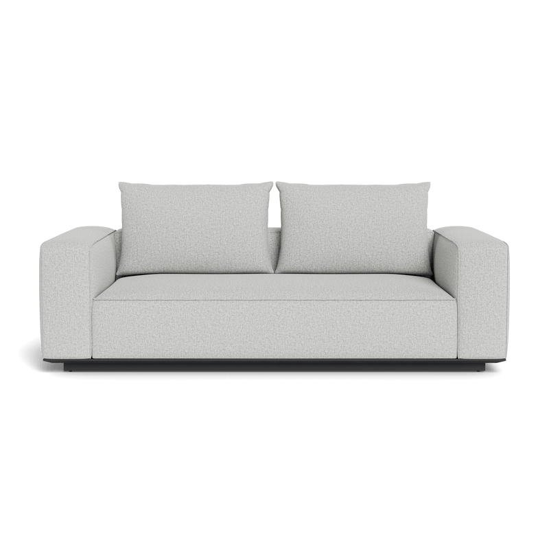 Santorini Outdoor 2 Seat Sofa | Aluminum Asteroid, Copacabana Sand,