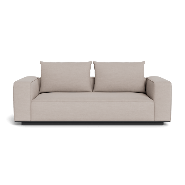 Santorini Outdoor 2 Seat Sofa | Aluminum Asteroid, Panama Marble,