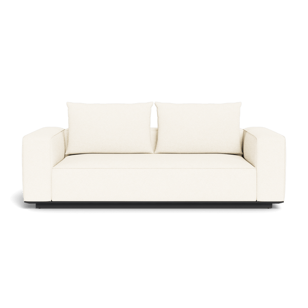 Santorini Outdoor 2 Seat Sofa | Aluminum Asteroid, Riviera Ivory,