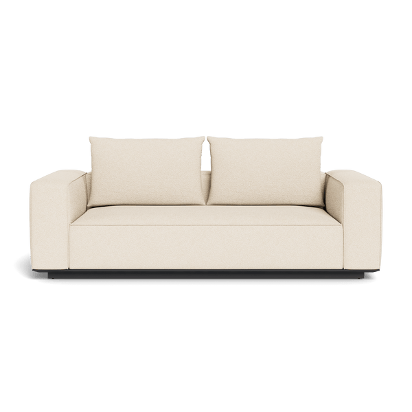 Santorini Outdoor 2 Seat Sofa | Aluminum Asteroid, Riviera Sand,