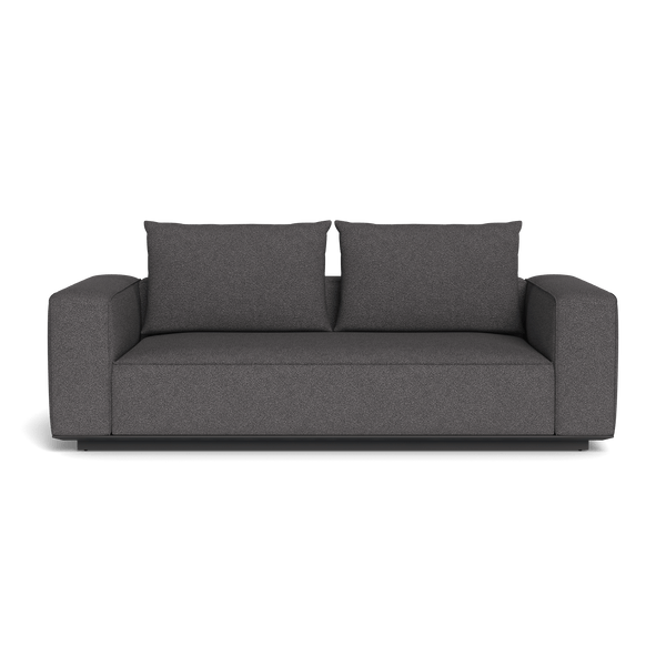 Santorini Outdoor 2 Seat Sofa | Aluminum Asteroid, Riviera Slate,