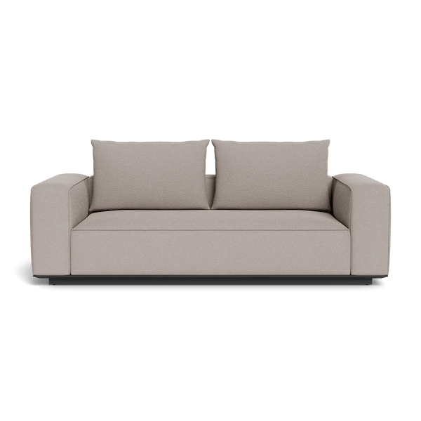 Santorini Outdoor 2 Seat Sofa | Aluminum Asteroid, Riviera Stone,