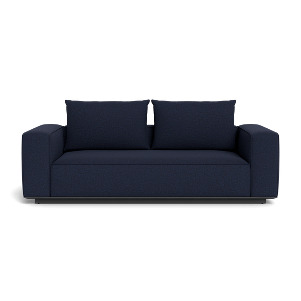 Santorini Outdoor 2 Seat Sofa | Aluminum Asteroid, Siesta Indigo,