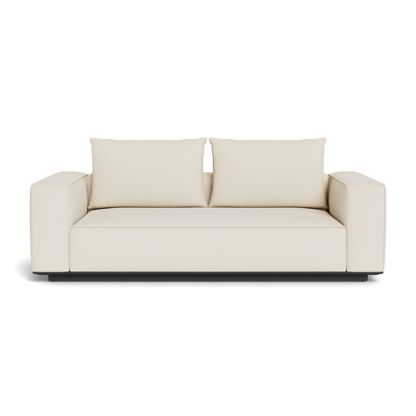 Santorini Outdoor 2 Seat Sofa | Aluminum Asteroid, Siesta Ivory,