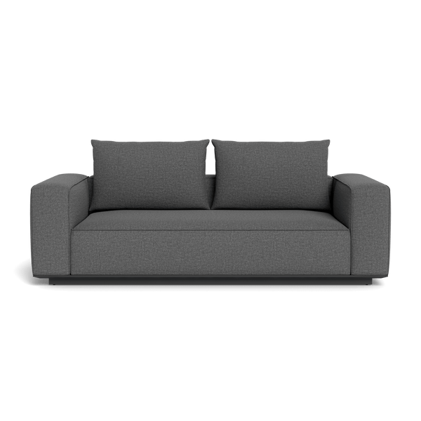Santorini Outdoor 2 Seat Sofa | Aluminum Asteroid, Siesta Slate,