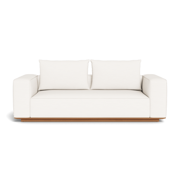 Santorini Outdoor 2 Seat Sofa | Teak Natural, Panama Blanco,