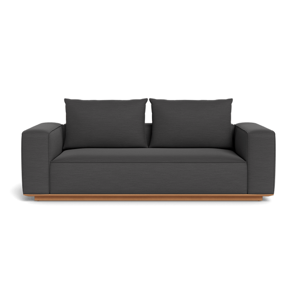 Santorini Outdoor 2 Seat Sofa | Teak Natural, Panama Grafito,