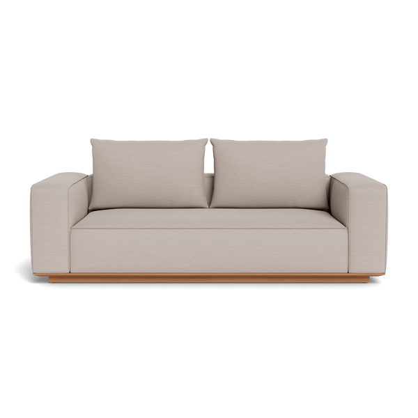 Santorini Outdoor 2 Seat Sofa | Teak Natural, Panama Marble,