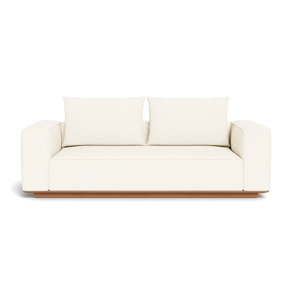 Santorini Outdoor 2 Seat Sofa | Teak Natural, Riviera Ivory,
