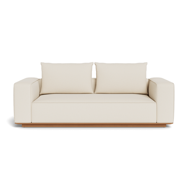 Santorini Outdoor 2 Seat Sofa | Teak Natural, Siesta Ivory,