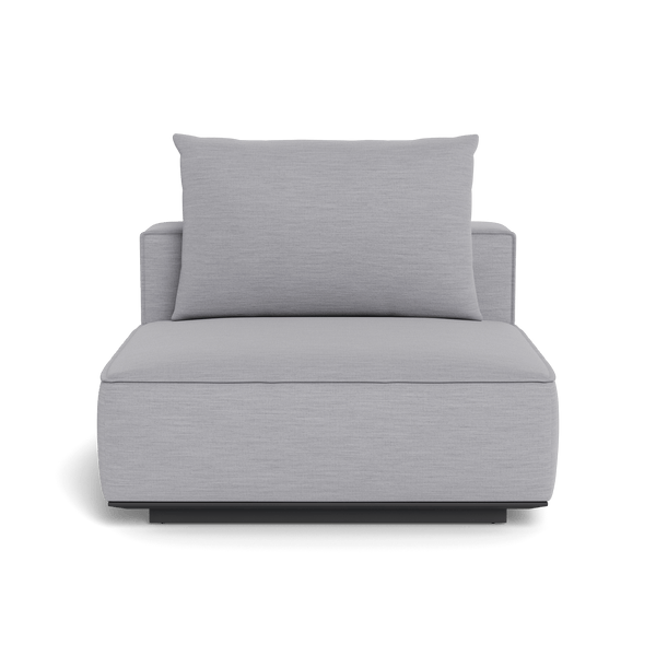 Santorini Outdoor Armless Single | Aluminum Asteroid, Panama Cloud,