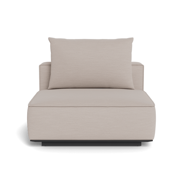 Santorini Outdoor Armless Single | Aluminum Asteroid, Panama Marble,