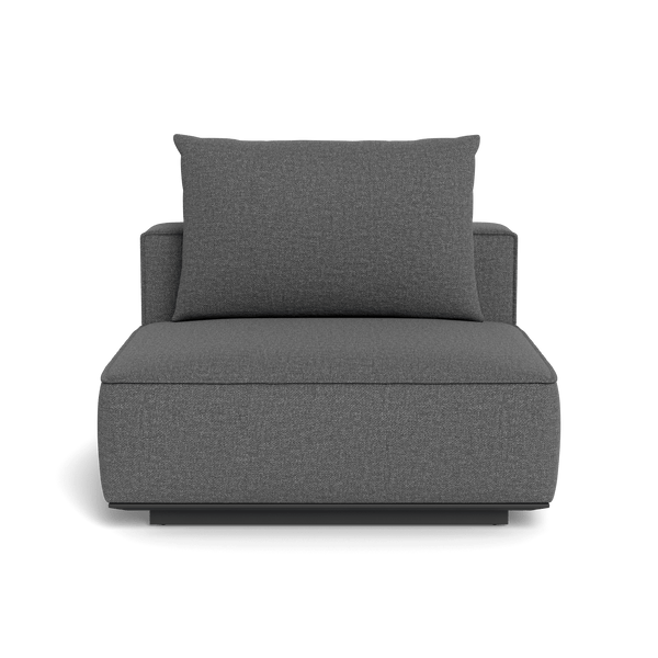Santorini Outdoor Armless Single | Aluminum Asteroid, Siesta Slate,