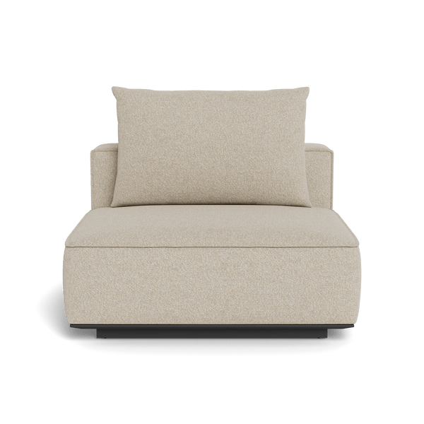 Santorini Outdoor Armless Single | Aluminum Asteroid, Siesta Taupe,