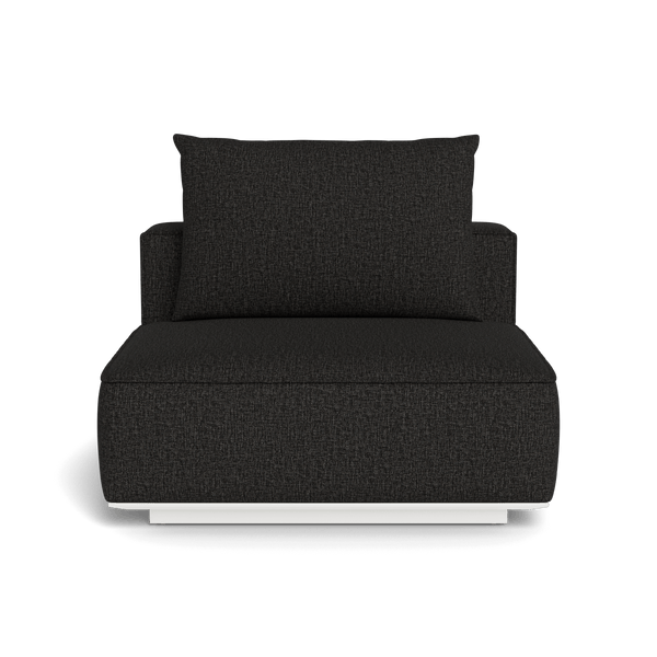 Santorini Outdoor Armless Single | Aluminum White, Copacabana Midnight,