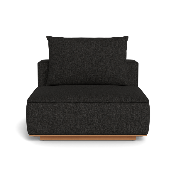Santorini Outdoor Armless Single | Teak Natural, Copacabana Midnight,