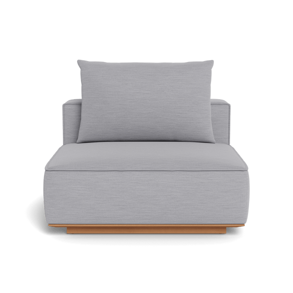 Santorini Outdoor Armless Single | Teak Natural, Panama Cloud,