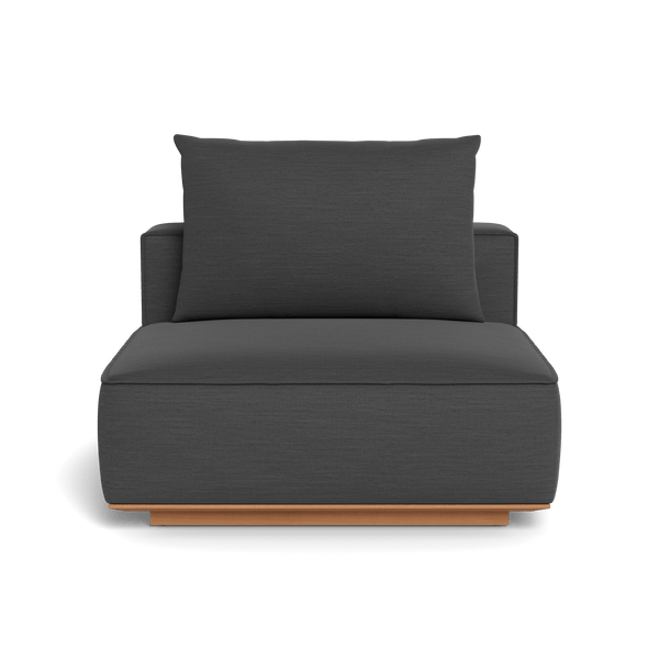 Santorini Outdoor Armless Single | Teak Natural, Panama Grafito,